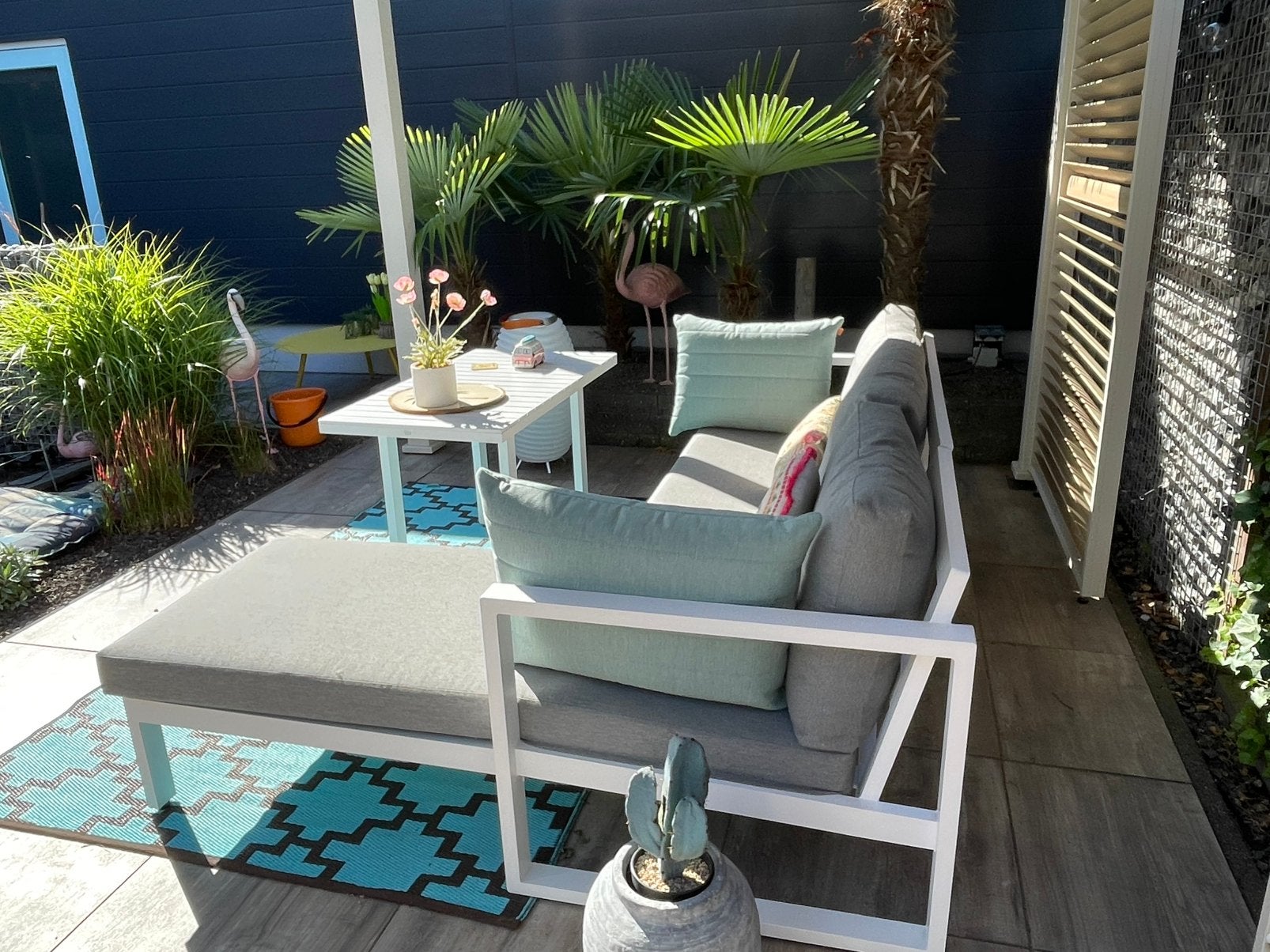 Loungeset met liggedeelte merk Life z.g.a.n., Tuin en Terras, Tuinsets en Loungesets, Ophalen of Verzenden, Zo goed als nieuw