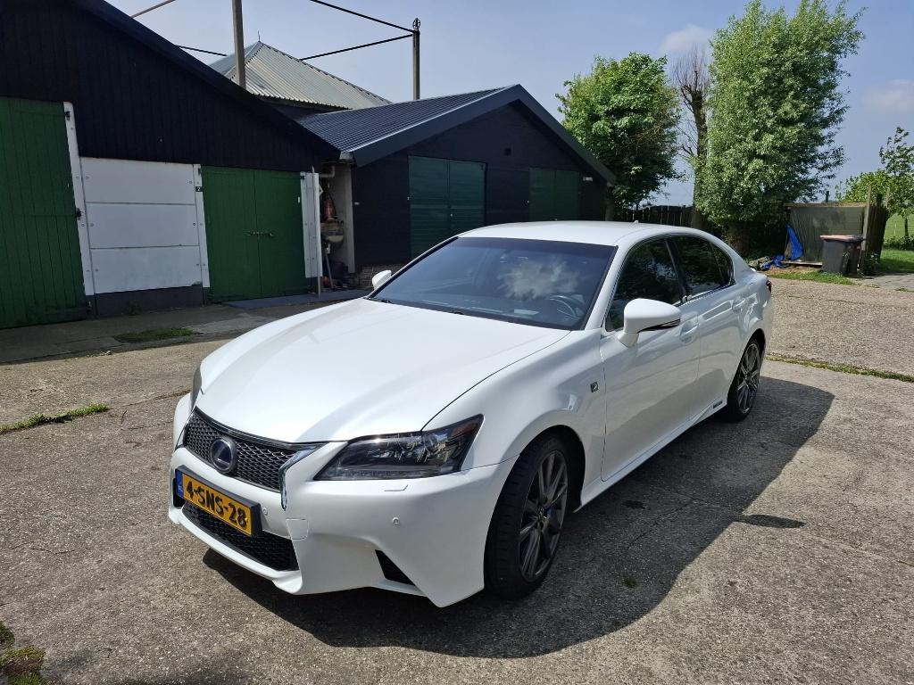 Lexus GS(-H) 450H F-SPORT 3.5 V6 Hybrid E-cvt 2012 Wit, Auto's, Automaat, Zwart, Wit, Leder