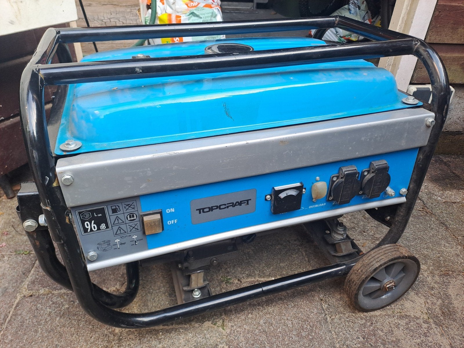 Topcraft TCGP 2800 Benzine Aggregaat - 2.8 kW, Ophalen, Zo goed als nieuw, Minder dan 5 kVA, Benzine