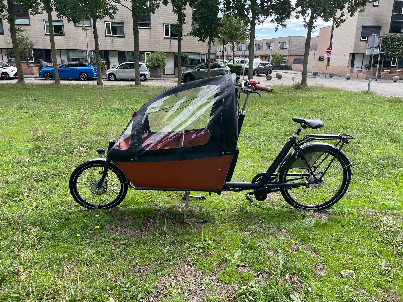 Boah bikes elektrische bakfiets met huif, Gebruikt, 3 kinderen, Elektrisch, Trommelrem