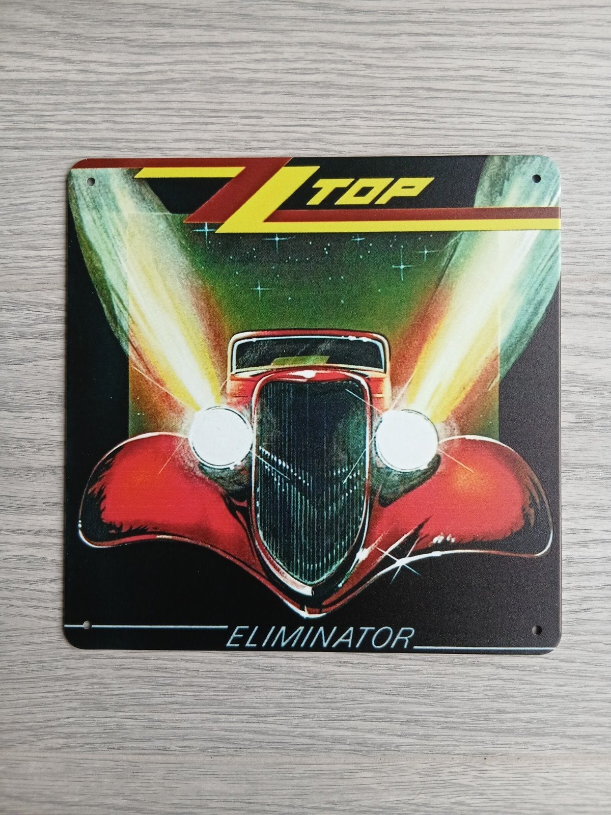 ZZ Top Eliminator 20x20 cm Metalen Reclamebord, Verzamelen, Ophalen of Verzenden, Nieuw, Poster, Artwork of Schilderij