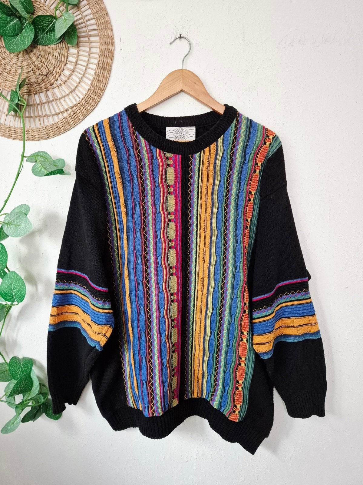 Vintage coogi stijl unisex cottonblend trui XL, Verzenden, Maat 56/58 (XL), Vintage