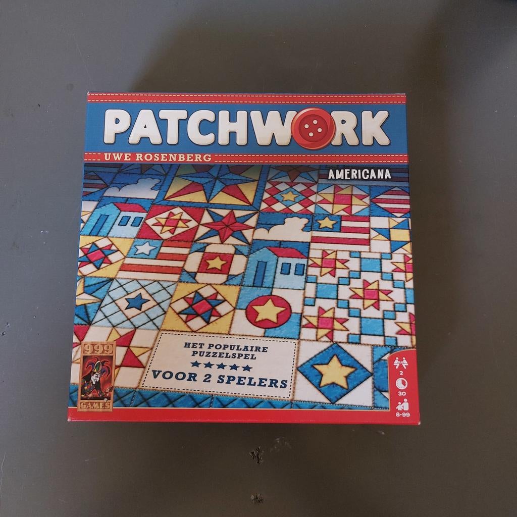 Patchwork Americana Editie - Compleet en in Goede Staat, Een of twee spelers, Ophalen of Verzenden, Zo goed als nieuw, 999 Games