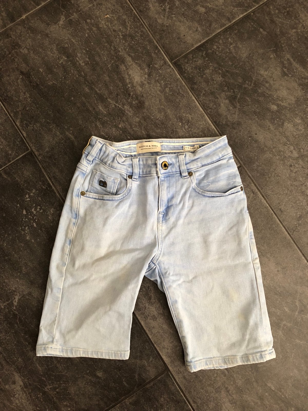 Scotch & Soda Jongens Denim Shorts - Maat 128, Ophalen of Verzenden, Zo goed als nieuw, Jongen, Broek