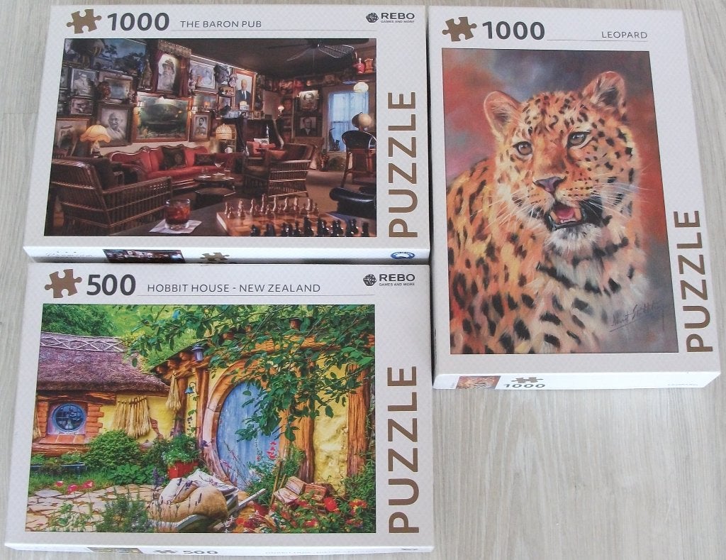 Diverse *** PUZZELS REBO ***, Ophalen of Verzenden, 500 t/m 1500 stukjes, Zo goed als nieuw, Legpuzzel