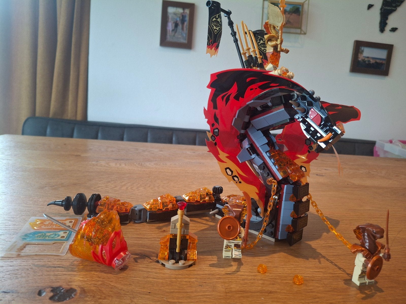 LEGO Ninjago 70674 Vuurslang met minifiguren en boekje, Ophalen of Verzenden, Zo goed als nieuw, Overige merken
