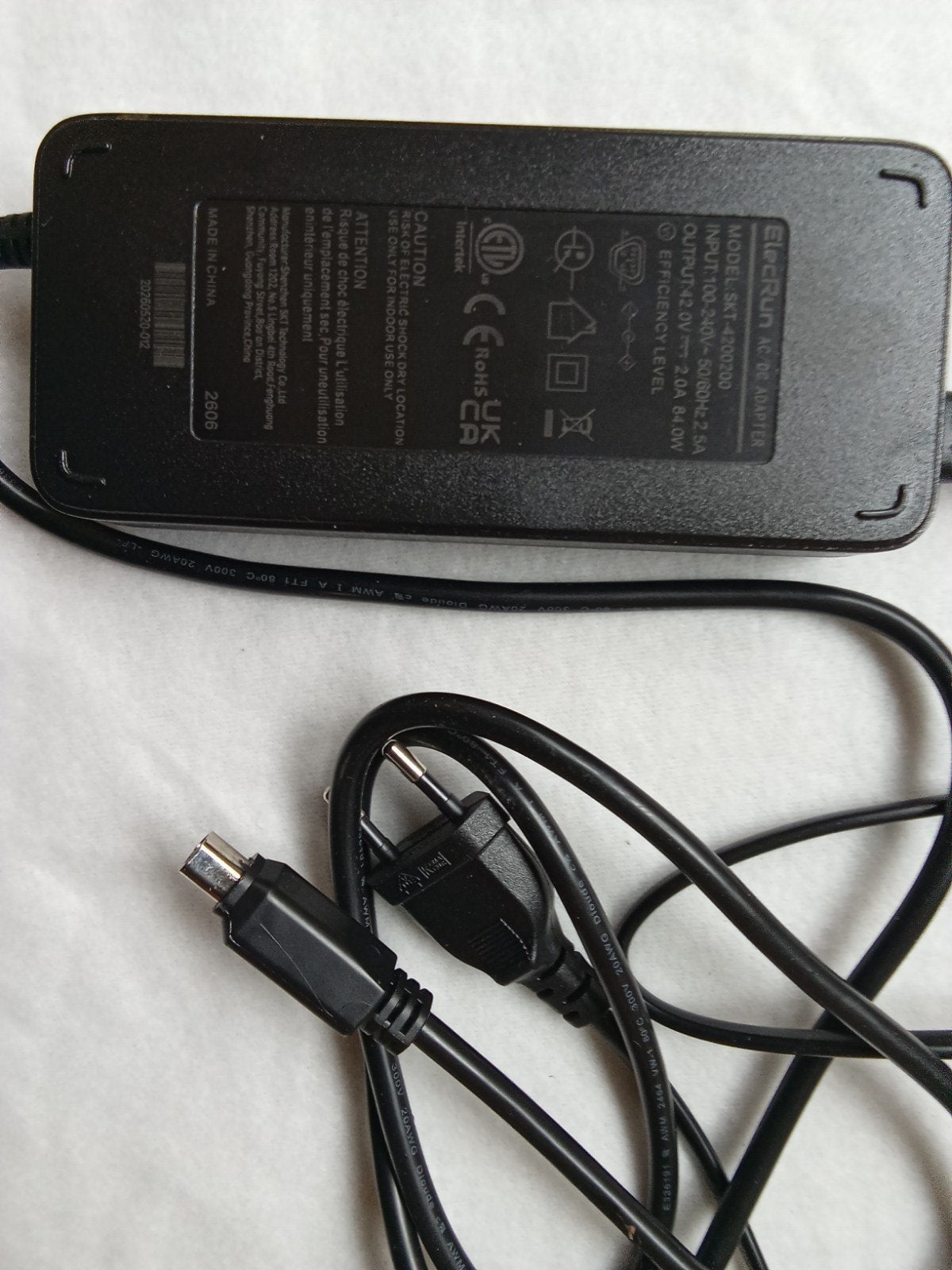 5-pins elektrische fietsoplader - Werkt perfect, Gebruikt