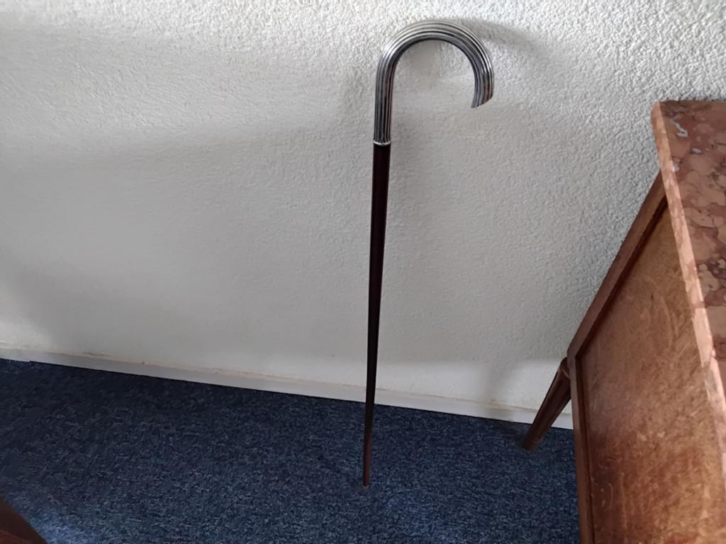 Mooie wandelstok met zilver van een burgemeester geweest, Ophalen of Verzenden, Zilver