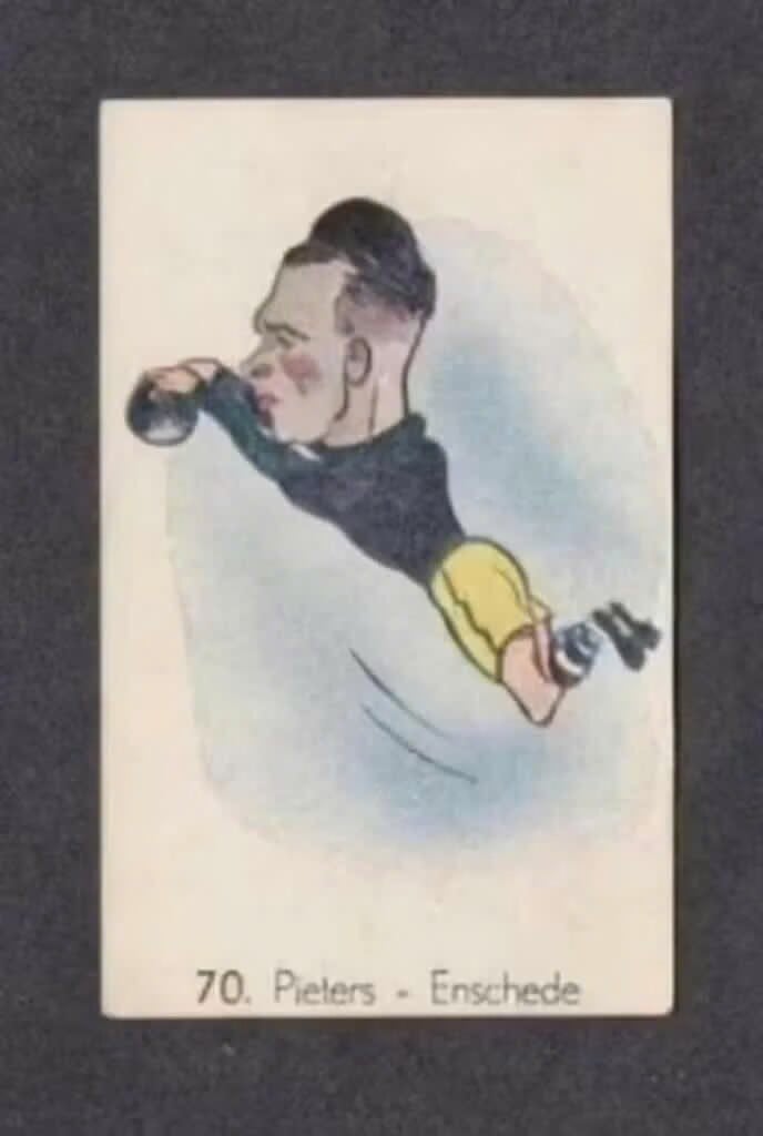 Voetbalplaatje Pieters Keeper Sportclub Enschede 1949 (70)., Ophalen of Verzenden, Zo goed als nieuw