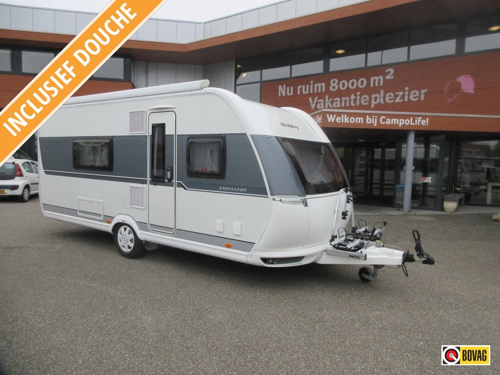 Hobby Excellent 495 WFB MET MOVER EN VASTE LUIFEL, Caravans en Kamperen, Fietsenrek, Lengtebed, Hobby, Tot en met 4