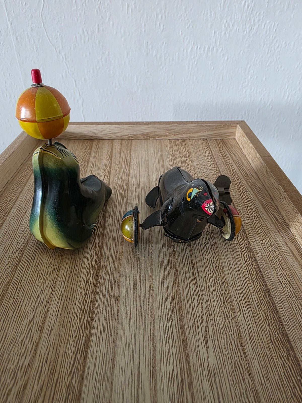 Vintage blikken zeehond speelgoed - opwindbaar, Ophalen of Verzenden