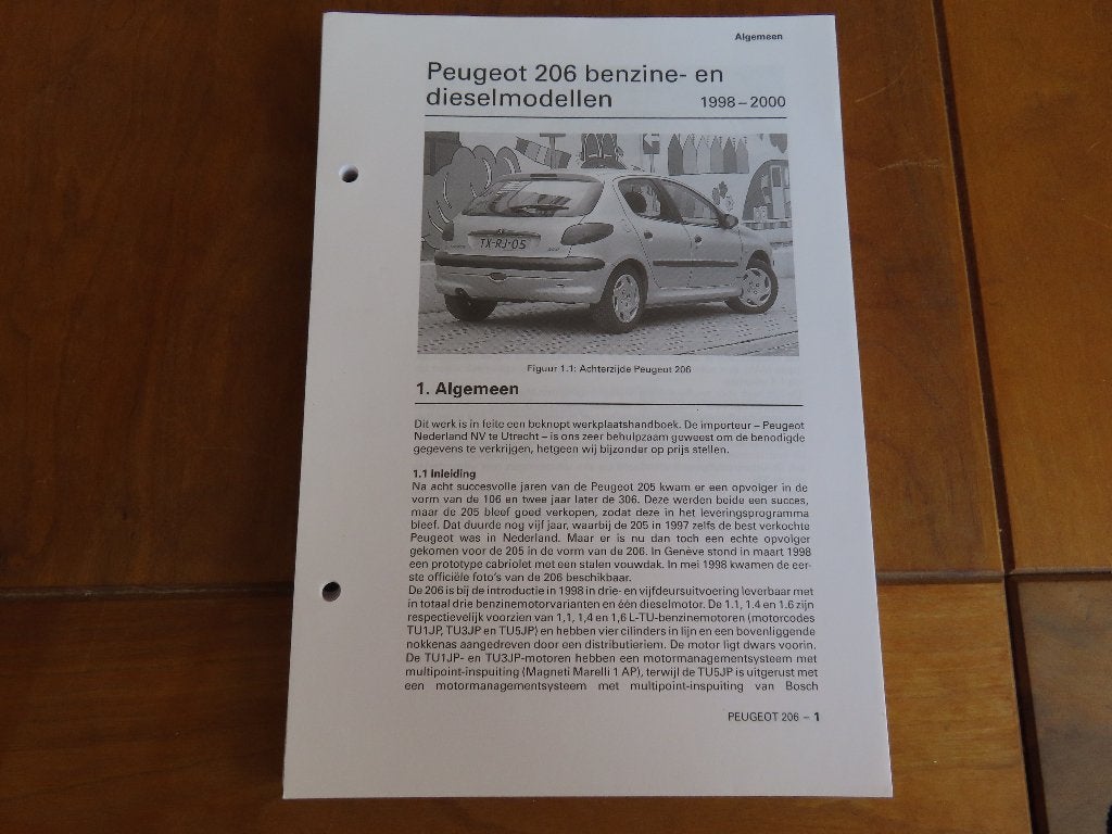Vraagbaak Peugeot 206 benzine, Peugeot 206 diesel af 1998, Ophalen of Verzenden