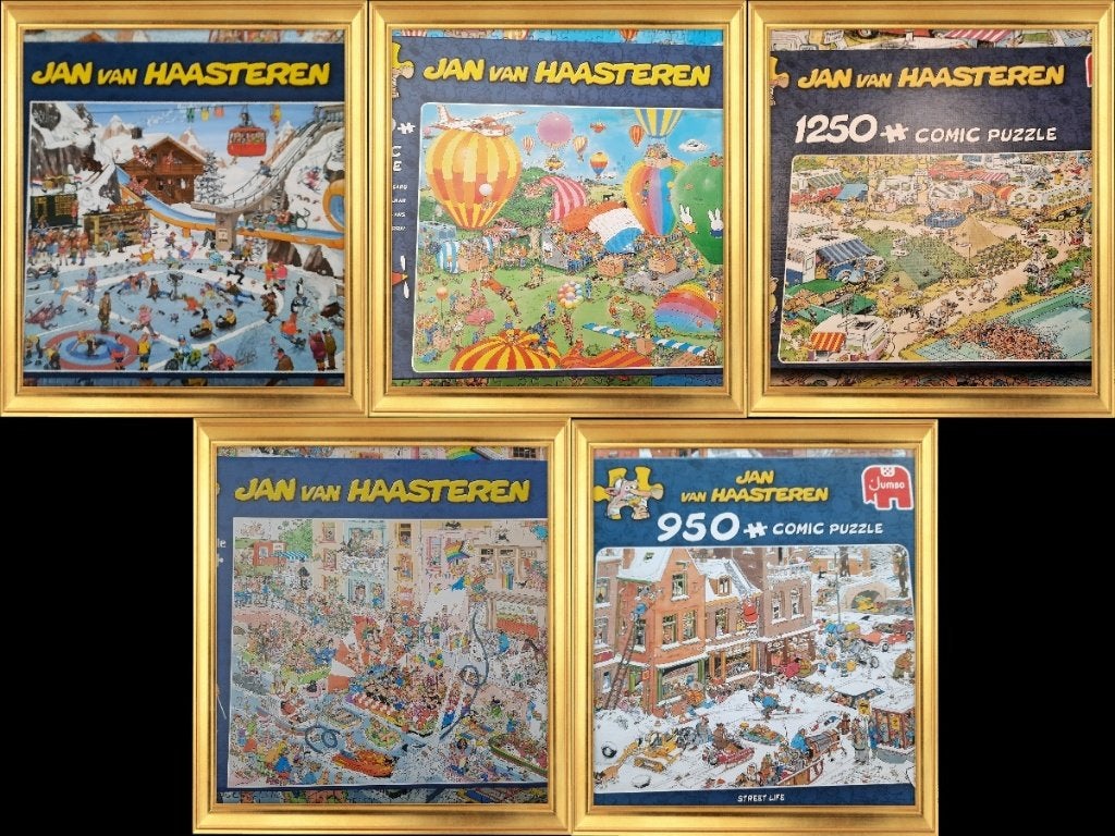 9 Jan van Haasteren puzzels, Hobby en Vrije tijd, Denksport en Puzzels, Zo goed als nieuw, Legpuzzel, 500 t/m 1500 stukjes, Ophalen of Verzenden