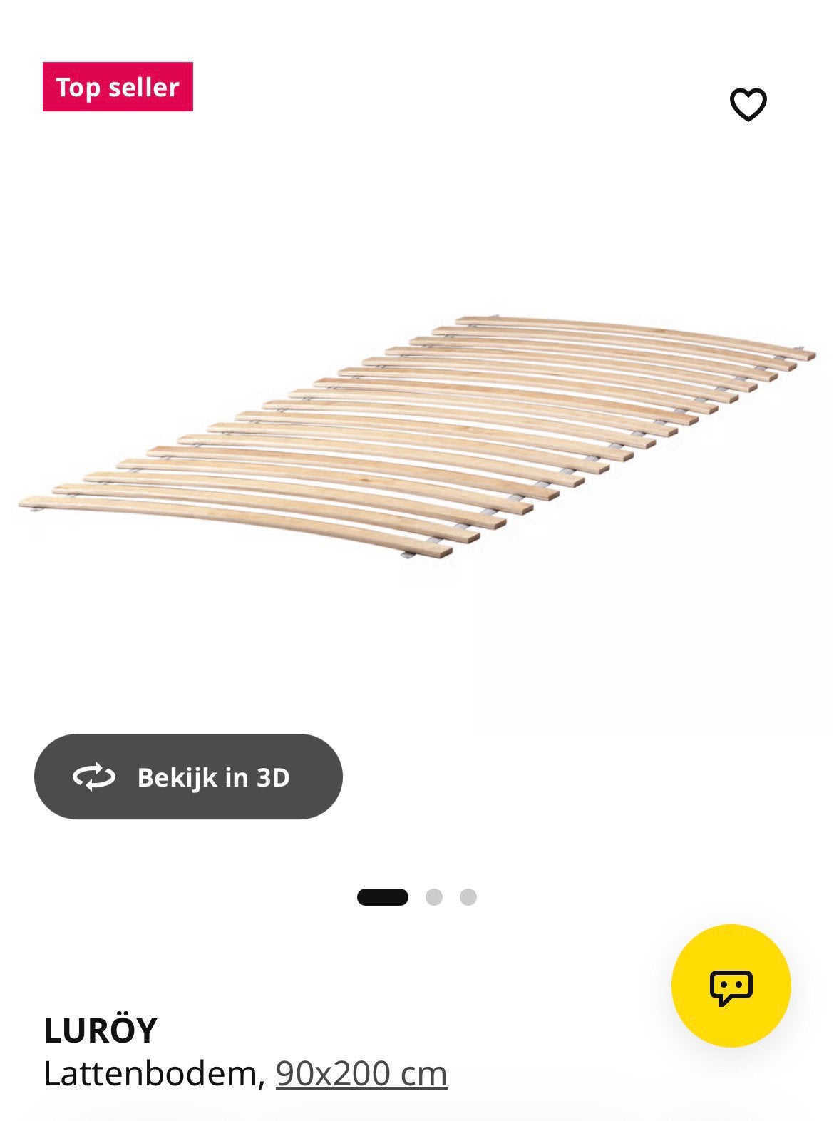 Luröy lattenbodem 90 x 200 cm - 2 stuks - nieuw, Ophalen, 90 cm, Eenpersoons, Nieuw