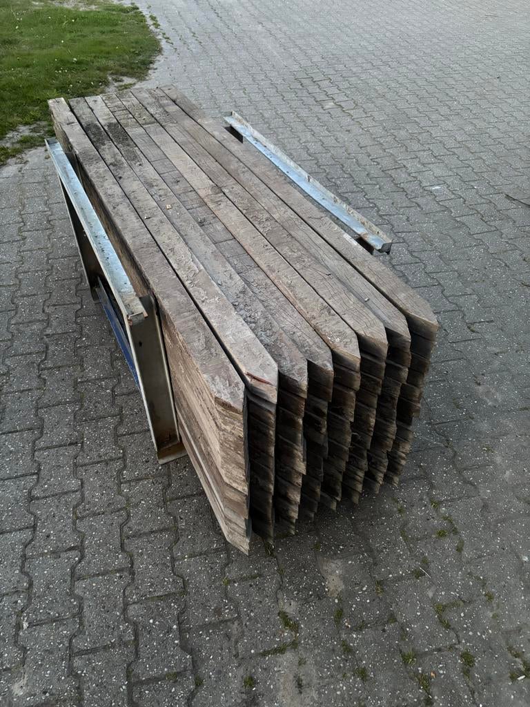 Hardhouten Azobe Palen - Diverse Lengtes en Maten, Tuin en Terras, Palen, Balken en Planken, Gebruikt, Palen, Ophalen of Verzenden