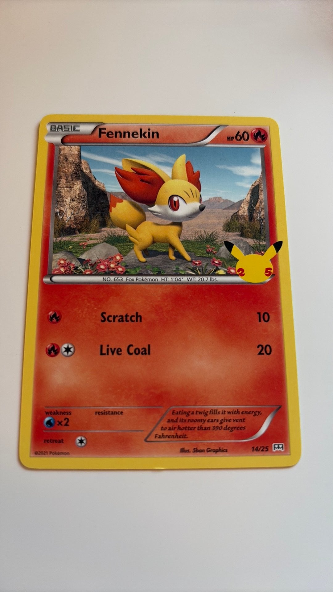 Fennekin pokémon kaart, Ophalen, Zo goed als nieuw
