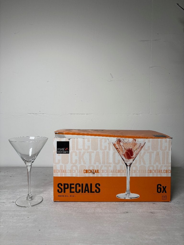 Martini cocktail glazen (26cl) Royal Leerdam per doos, Ophalen, Zo goed als nieuw, Overige typen