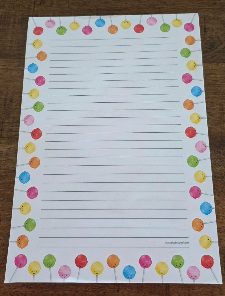Schrijfblok A4 Studio Schatkist Lollies (NIEUW), Ophalen of Verzenden, Nieuw