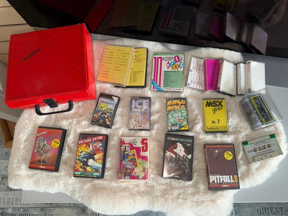 Vintage msx games met originele koffer, Computers en Software, Vintage Computers, Ophalen of Verzenden