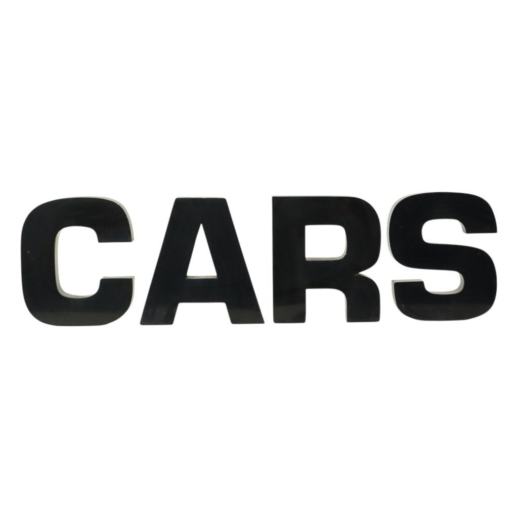 Grote Metalen Letters Cars Zwart Gelakt Reclame Mancave, Ophalen of Verzenden
