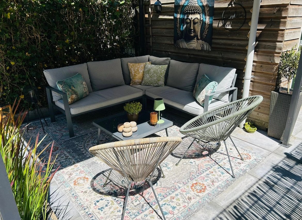 Loungebank tuinbank hoekbank, Tuin en Terras, Ophalen, Zo goed als nieuw
