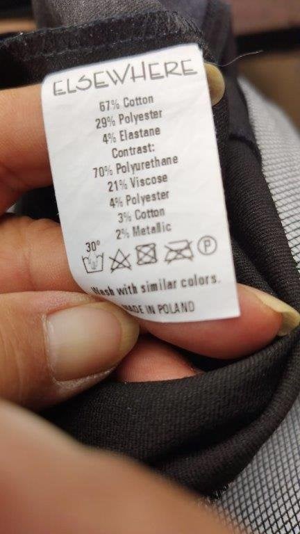 Broek grijs/ zwart Elsewhere mt S Vaste prijs, Kleding | Dames, Elsewhere, Ophalen of Verzenden, Zo goed als nieuw, Maat 36 (S)