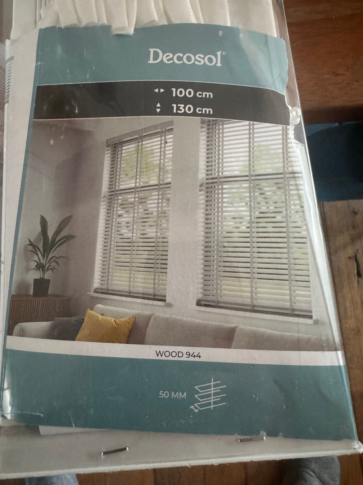 Decosol Horizontale Jaloezie Hout 100x130 cm Wit luxaflex, Jaloezie, Overige merken, Wit, Hout