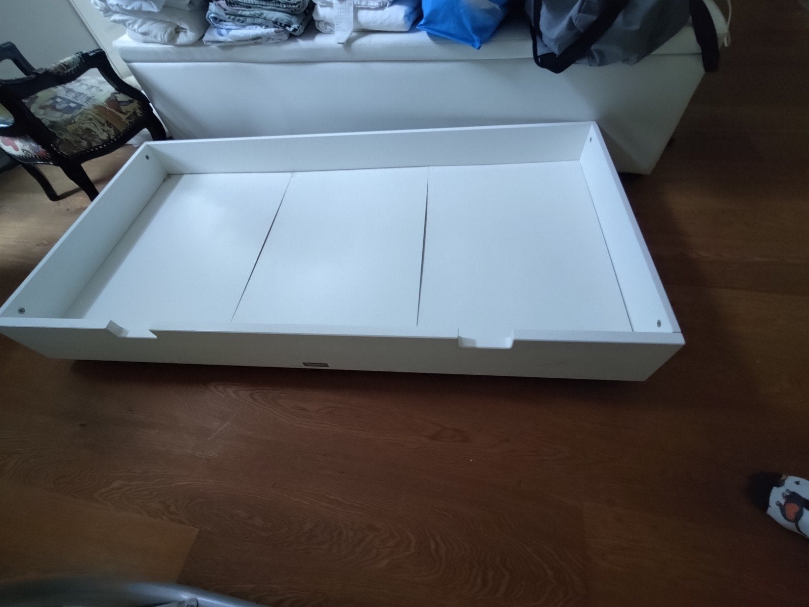 Bopita bedlade met lattenbodem - logeerbed met matrasje, Ophalen, Gebruikt, Eenpersoons, Wit