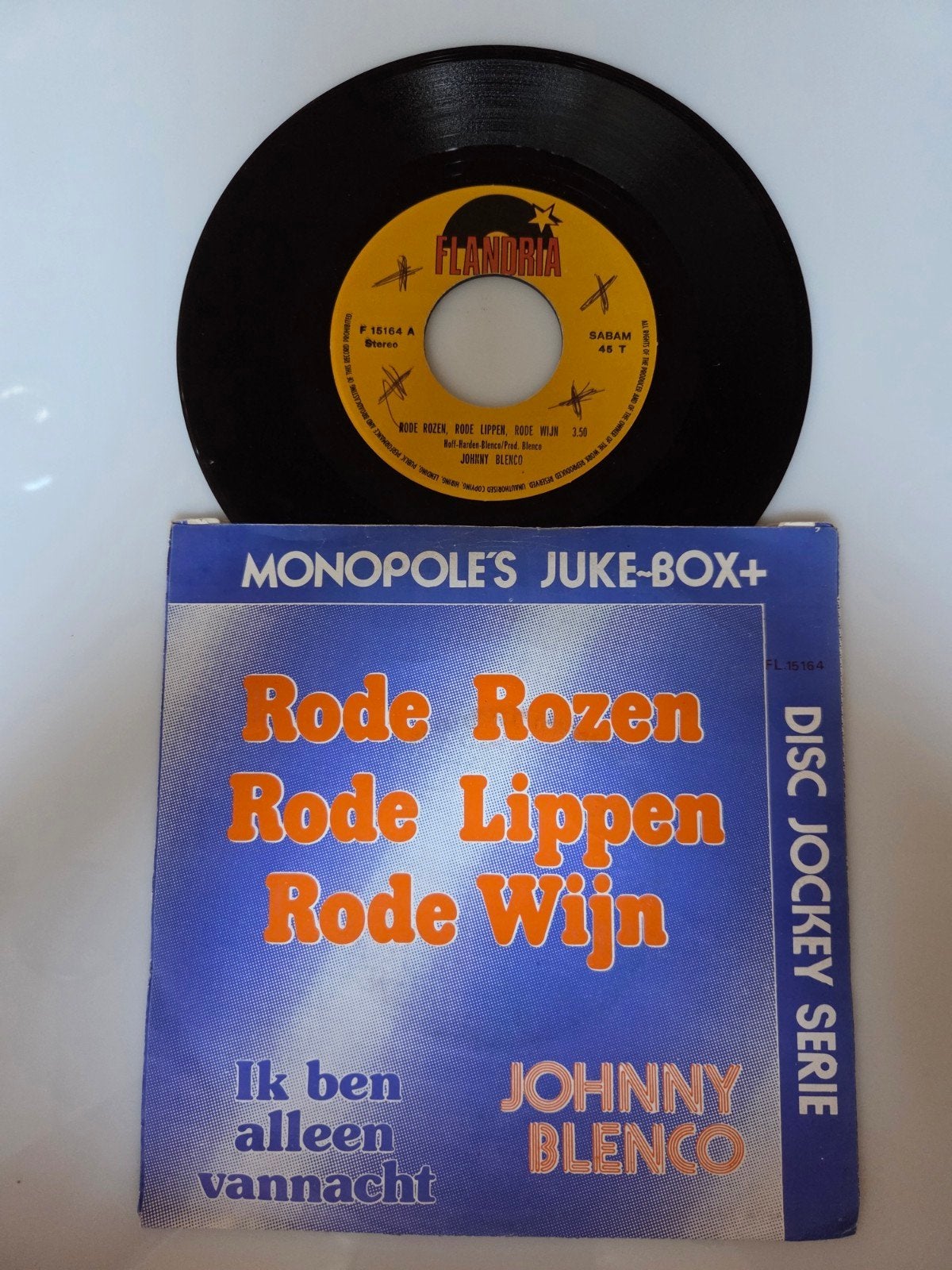 Johnny Blenco - Rode rozen rode lippen rode wijn, Ophalen of Verzenden, Gebruikt, 7 inch, Nederlandstalig