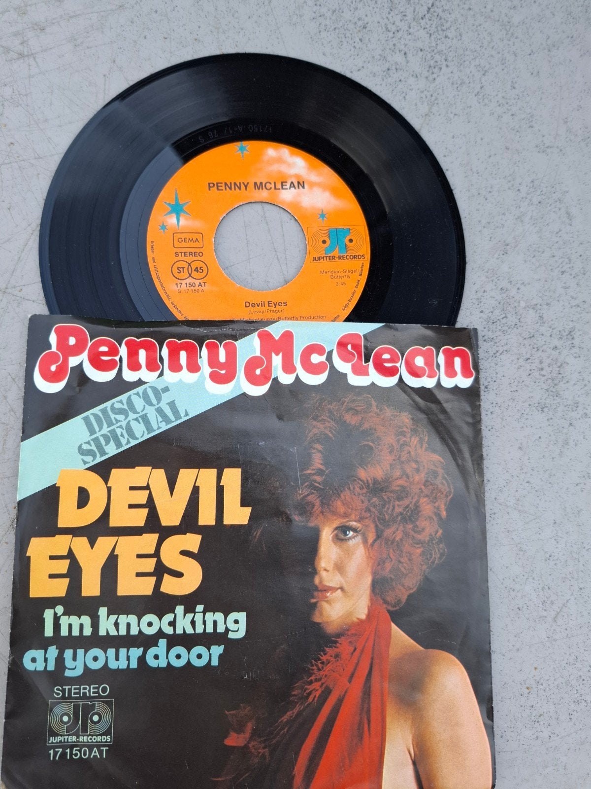 Penny McLean - Devil Eyes / I'm Knocking at Your Door Single, Cd's en Dvd's, Vinyl Singles, Gebruikt, Fotohoes, Originele persing