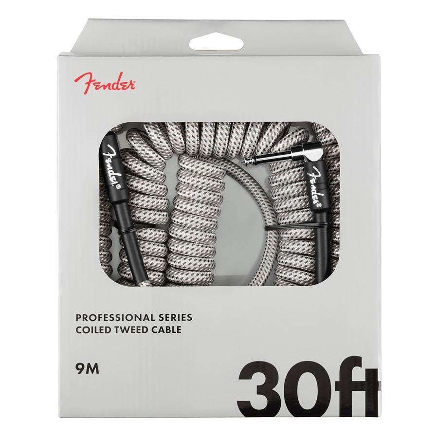 Fender Professional Cables coil 9 m wit tweed recht haaks, Muziek en Instrumenten, ., Nieuw, Ophalen of Verzenden, .