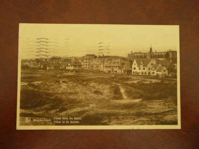Ansichtkaart Knokke - Zoute Villas in de duinen 1939, Ophalen of Verzenden, 1920 tot 1940, Gelopen, West-Vlaanderen