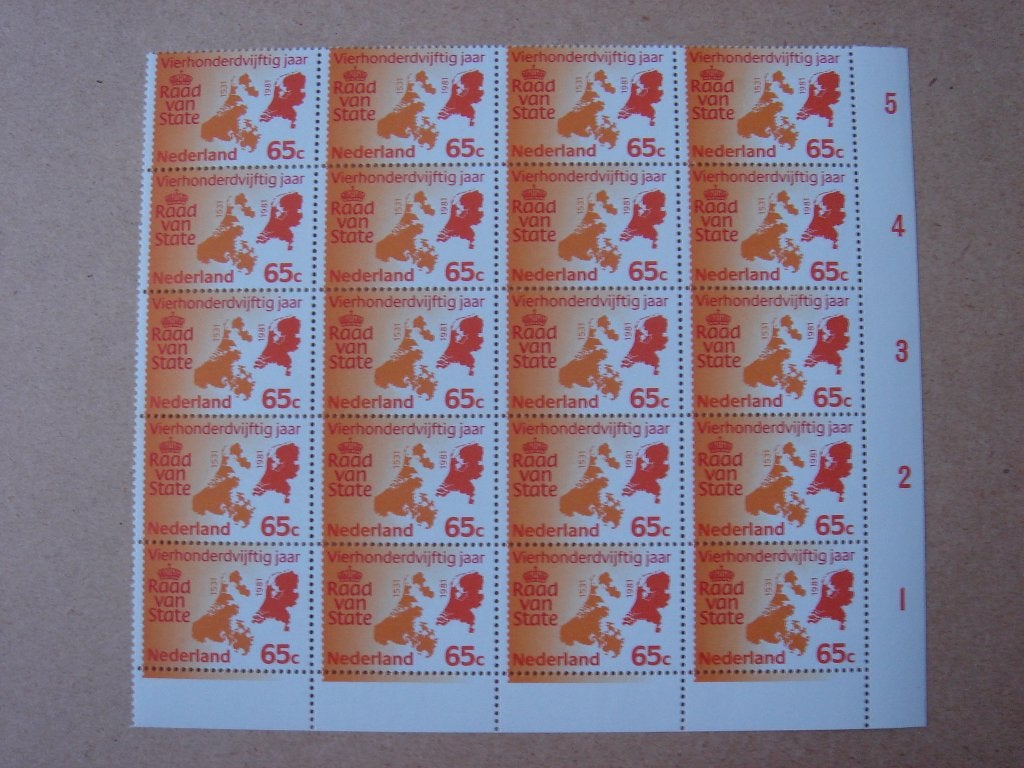 1981 NVPH 1227 RAAD VAN STATE 20x POSTFRIS, Postzegels en Munten, Ophalen of Verzenden, Na 1940, Postfris