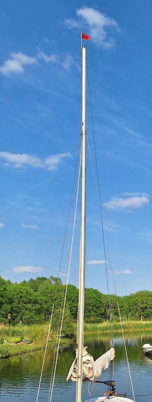 Gezocht: mast, giek en verstaging voor Midget 15, Watersport en Boten, Ophalen of Verzenden, Minder dan 15 m²