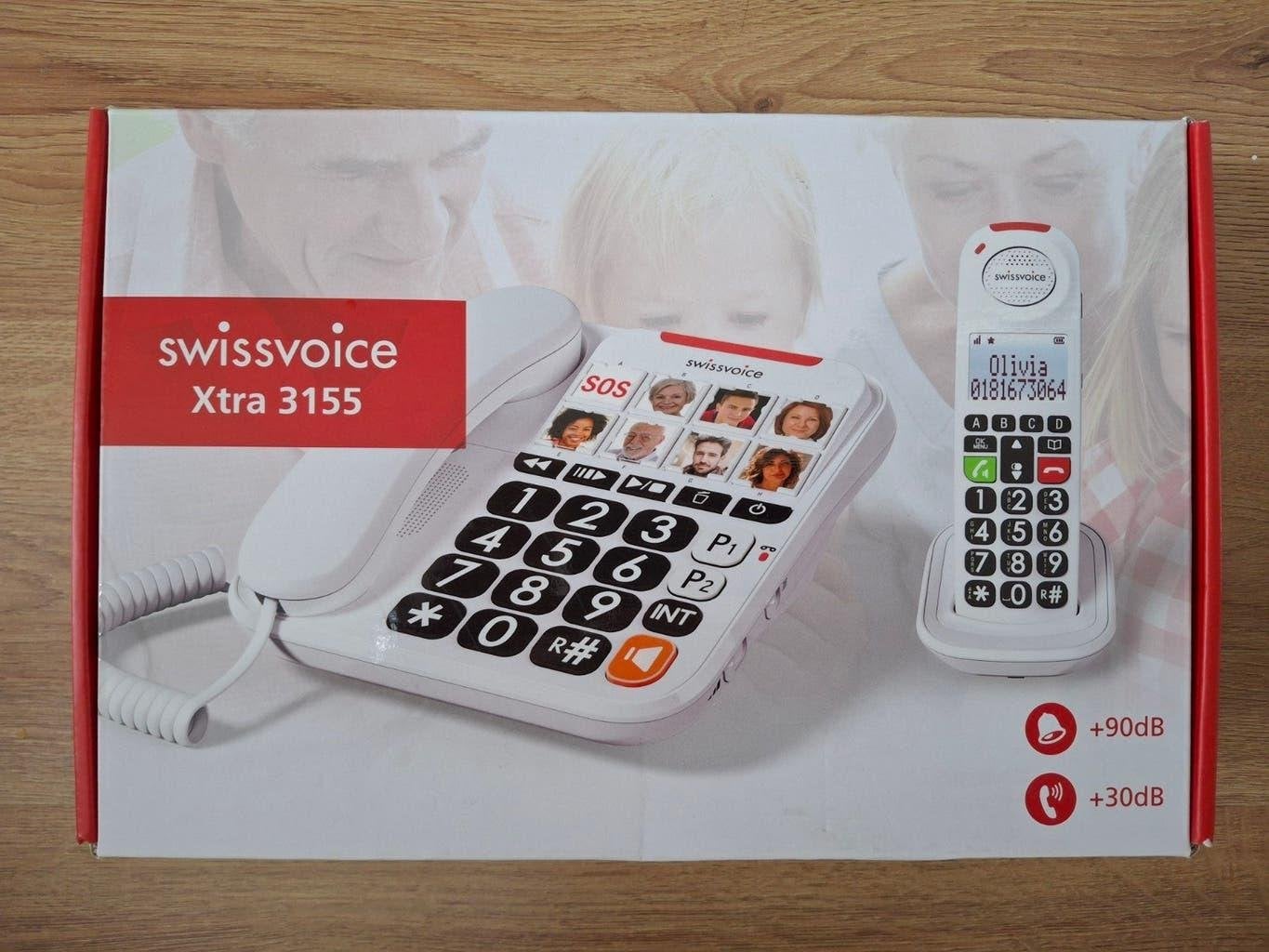 Swissvoice Xtra 3155 - Tel.grote toetsen en antwoord, Telecommunicatie, Ophalen of Verzenden, Zo goed als nieuw, 1 handset