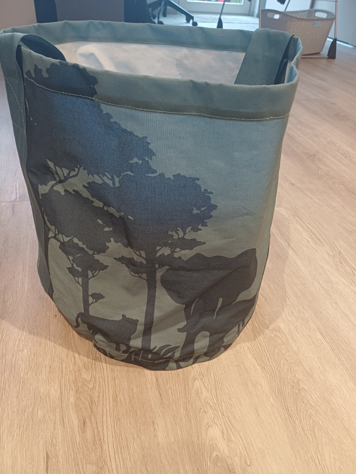 Opvouwbare wasmand/opbergmand met safari print, Ophalen of Verzenden, Zo goed als nieuw, Textiel, Overige stijlen