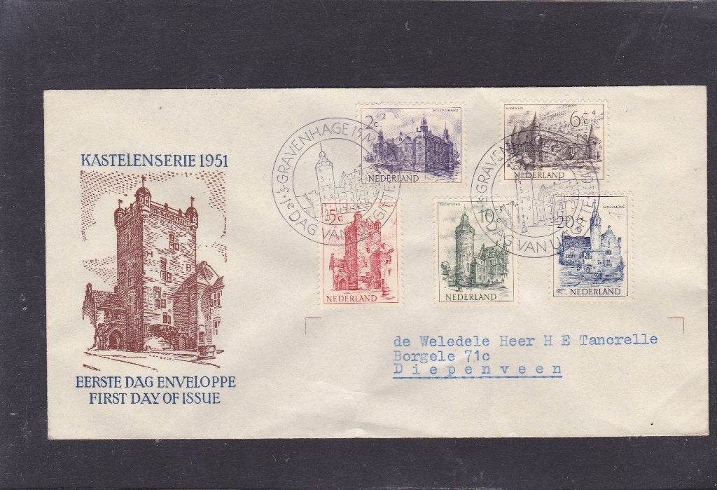 FDC E 5 Zomer 1951 (75), Verzenden, Beschreven, Nederland