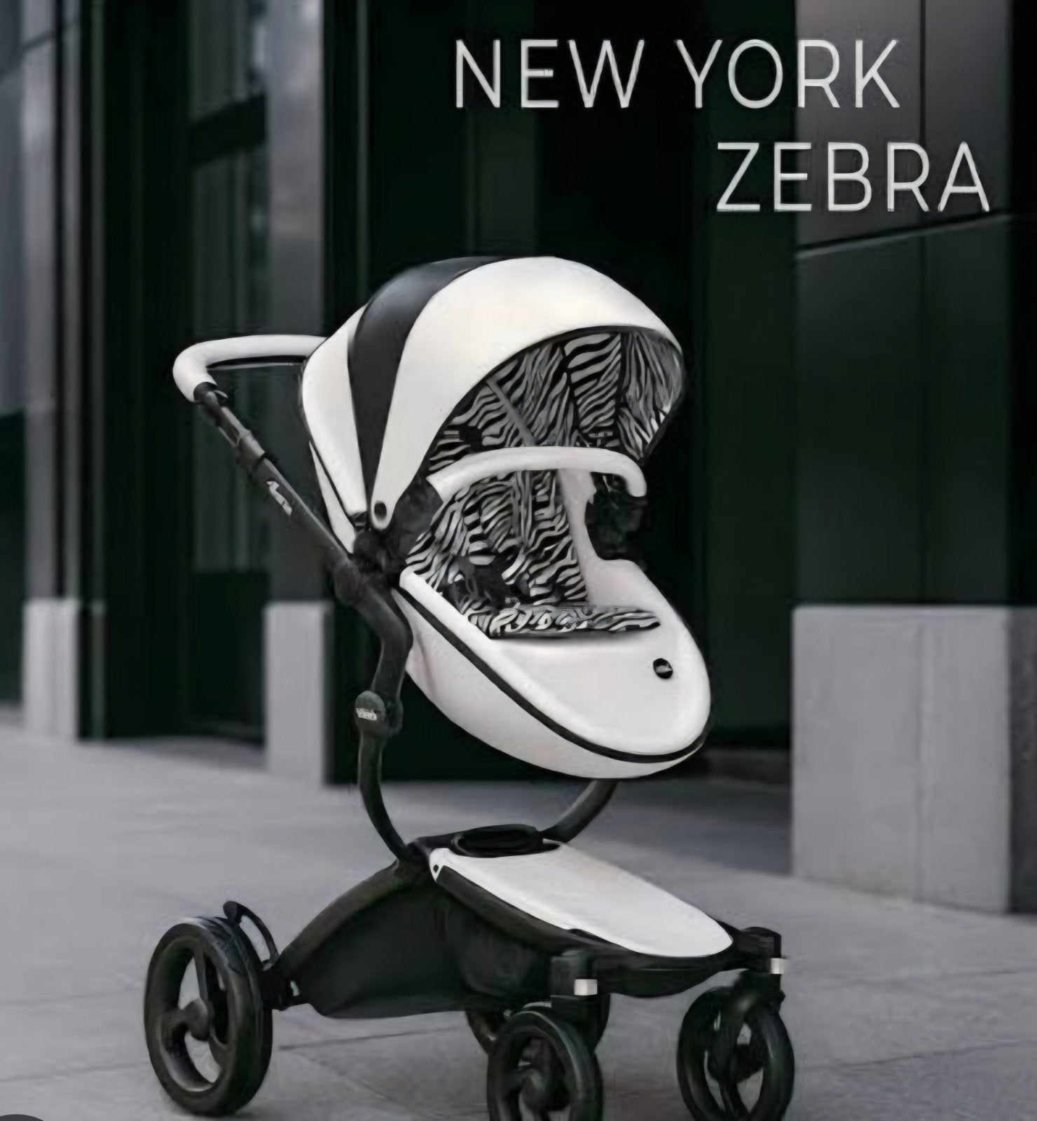Mima Xari combiwagen Limited Idition New York Zebra, Combiwagen, Ophalen, Overige merken, Verstelbare duwstang