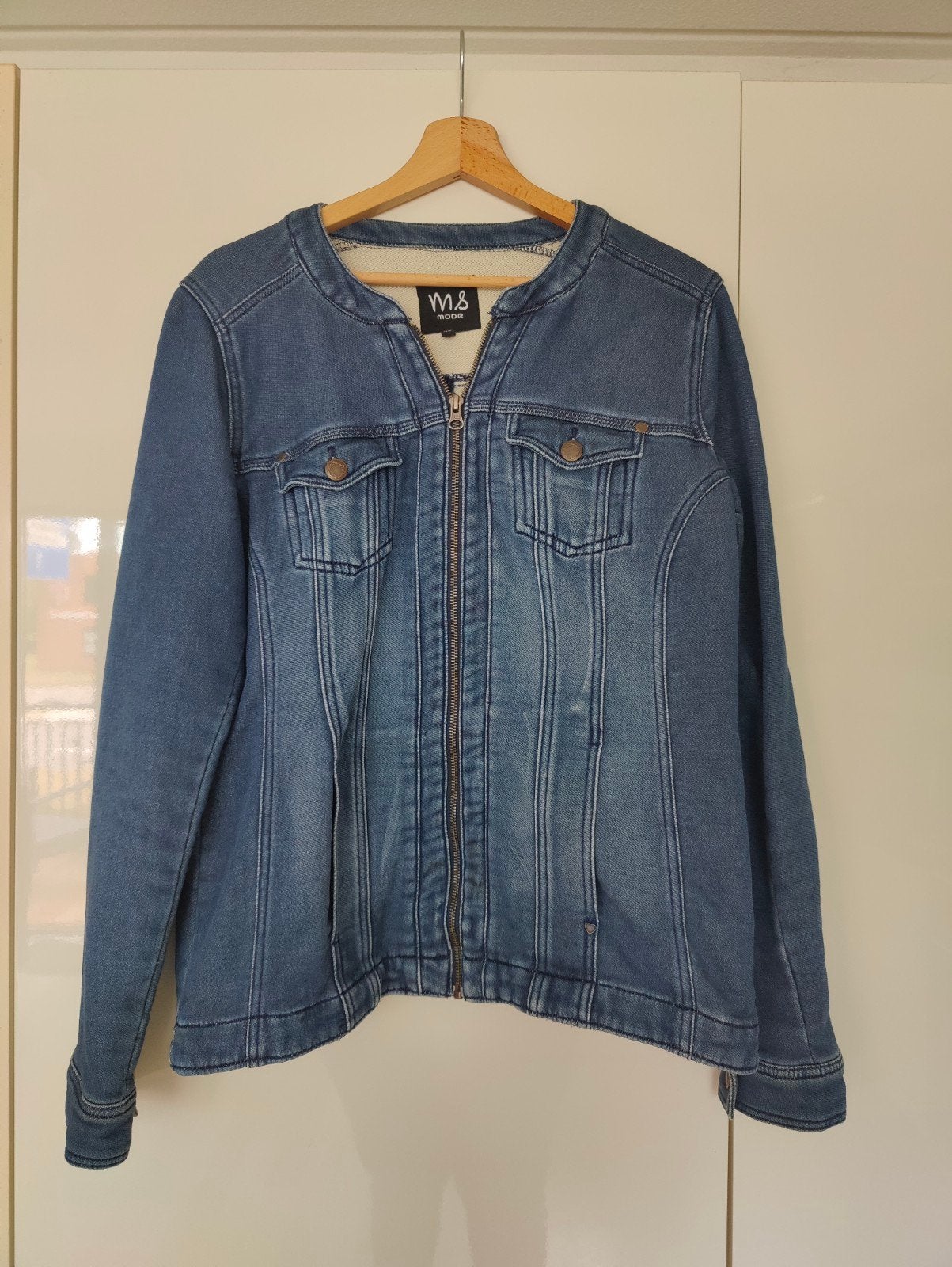 Spijkerjasje! MS mode, maat 40., Maat 38/40 (M), Blauw, Ophalen of Verzenden, Zo goed als nieuw