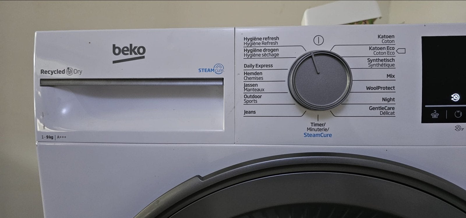 Beko  droger, Witgoed en Apparatuur, 8 tot 10 kg, Ophalen, Zo goed als nieuw, 85 tot 90 cm