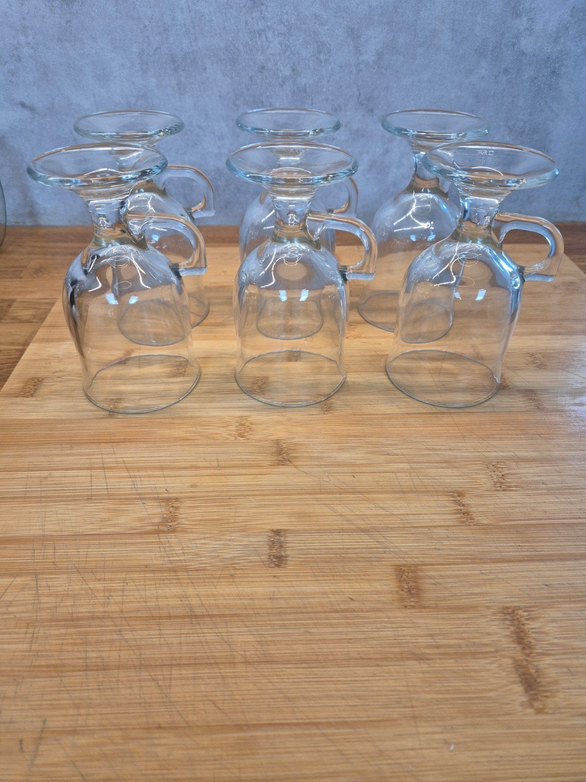 Set van 6 glazen met oor - Zo goed als nieuw, Overige typen, Ophalen of Verzenden, Zo goed als nieuw, Glas