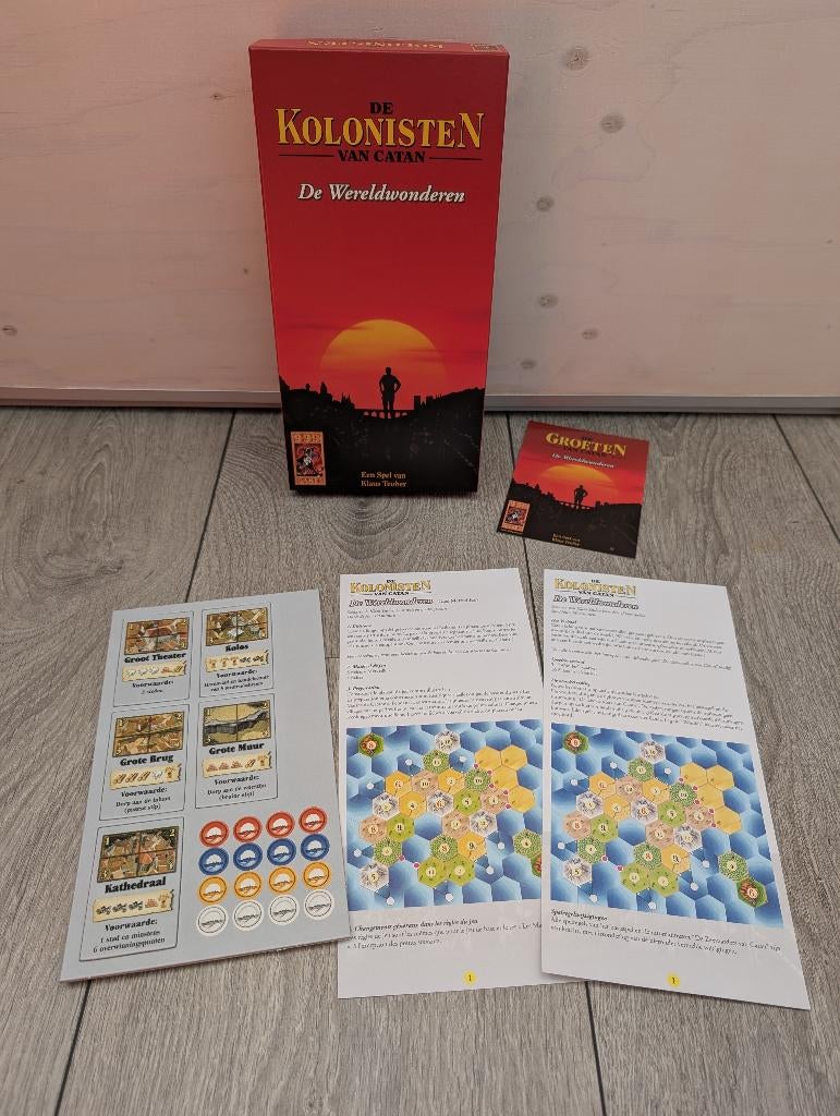 De kolonisten van Catan - De wereldwonderen, Hobby en Vrije tijd, Gezelschapsspellen | Bordspellen, Zo goed als nieuw, Een of twee spelers