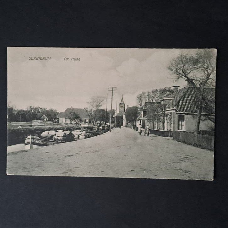 Sexbierum Friesland Gezicht langs de Kade omstreeks 1915, Verzenden, Voor 1920, Ongelopen, Friesland