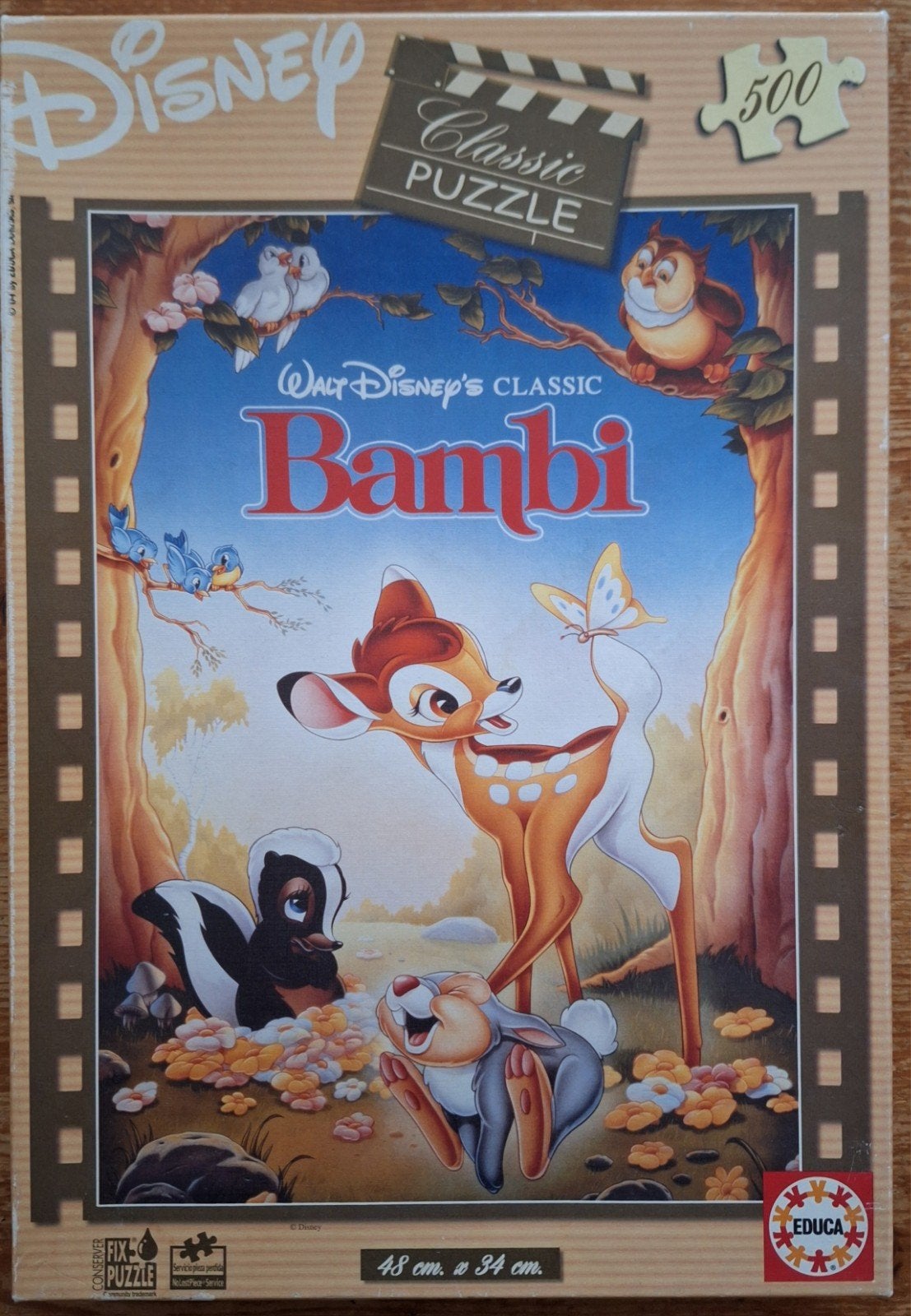 Educa Disney puzzel Bambi 500 stukjes, Ophalen of Verzenden, 500 t/m 1500 stukjes, Zo goed als nieuw, Legpuzzel