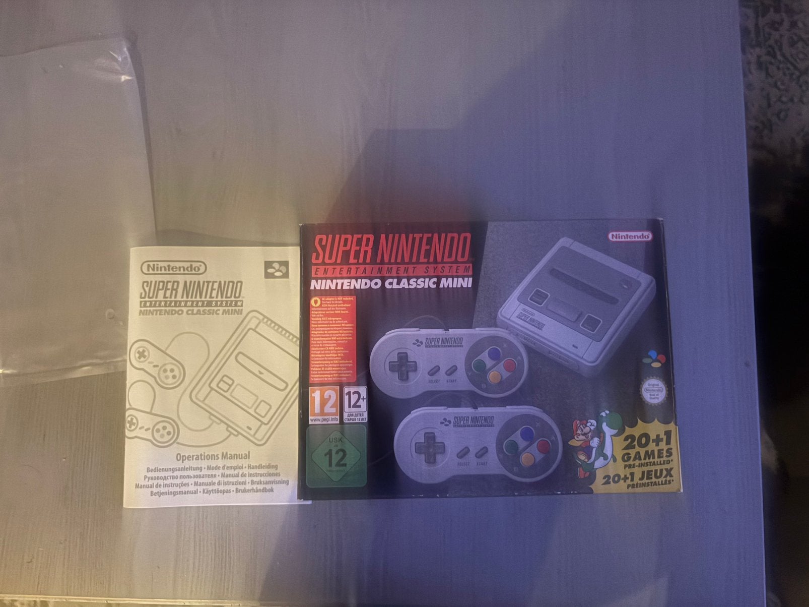 Super Nintendo Entertainment System Mini, Spelcomputers en Games, Spelcomputers | Nintendo Super NES, Gebruikt, Met 2 controllers