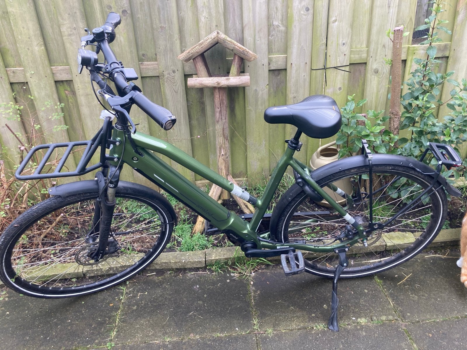Amslod E-bike met voorrek niet werkend, Gebruikt, 51 tot 55 cm, 30 tot 50 km per accu, Ophalen