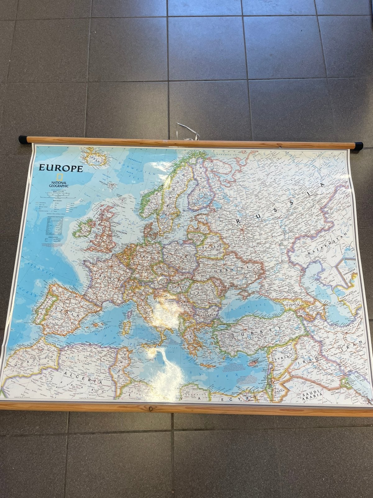 Grote Europakaart poster decoratie of handig landkaart, Ophalen, Aardrijkskunde