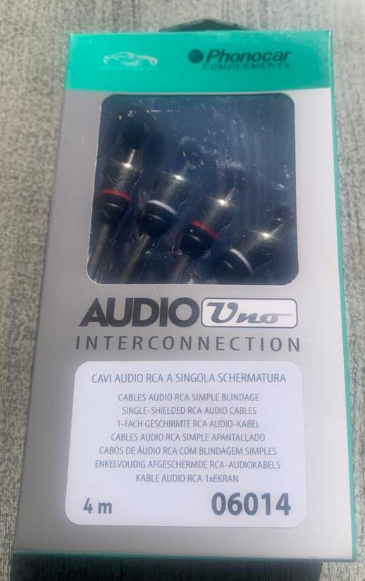 Phonocar Audio Uno RCA Interconnect Kabel 4m, Ophalen of Verzenden, Nieuw, 2 tot 5 meter, Interlink-kabel