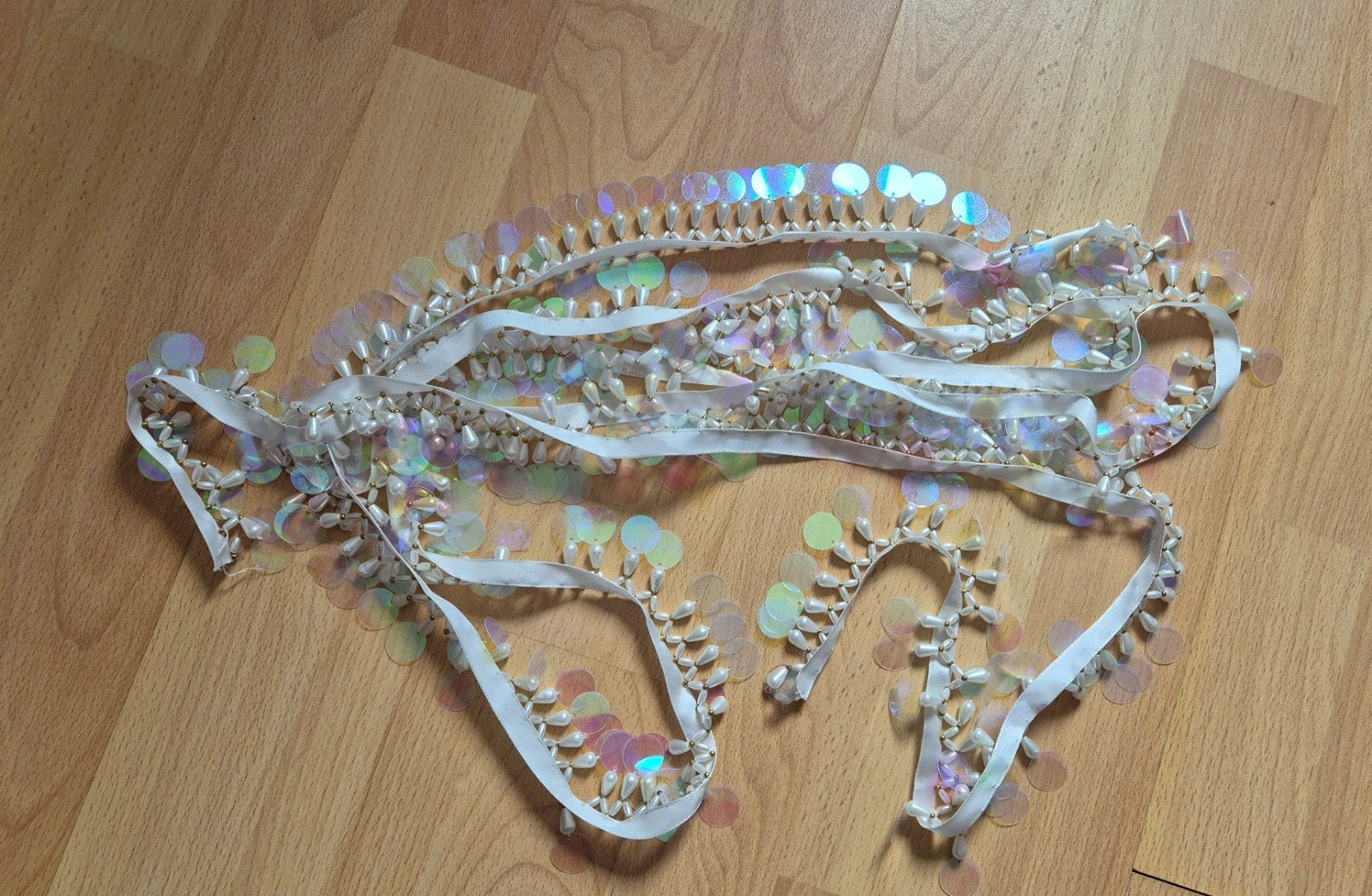 Nieuw Decoratie Lint met Pailletten en Kralen - 3 Meter, Ophalen of Verzenden, Nieuw