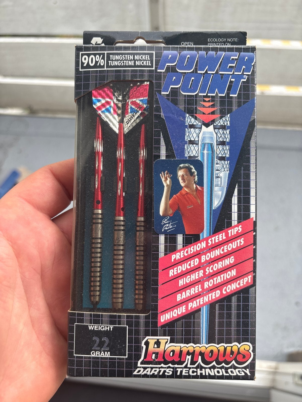Zeer zeldzame Harrows Power Point Eric Bristow dartset, Ophalen of Verzenden, Nieuw, Pijlen